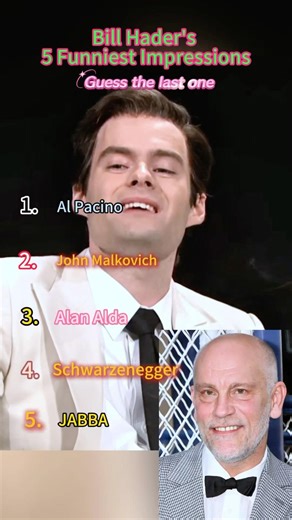 Bill Hader's 5 Funniest Impressions#youtube #funny #celebrity #foryou #trending