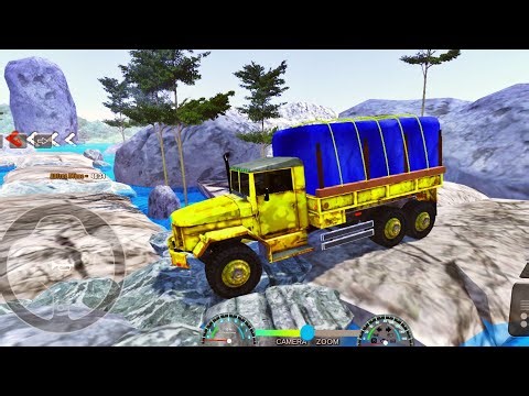 Heavy Load Truck Driving on Dangerous Rocks | Extreme Hilly Road Gameplay 🚛