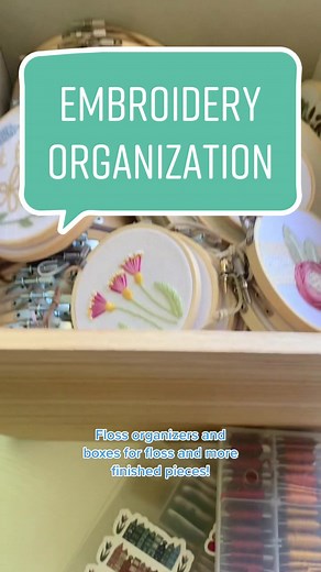 See some of my storage methods! #embroidery #crafttok #stitchtok #embroidertok #tiktokembroidery