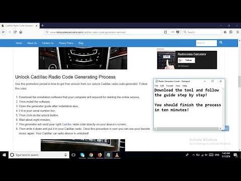 Cadillac Radio Code Generator Services Online To Unlock Stereo