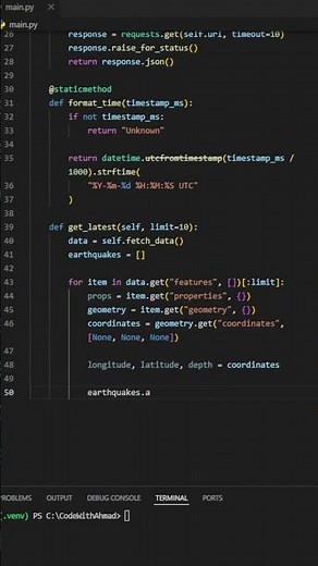 Build a Live Earthquake Tracker in Python #python