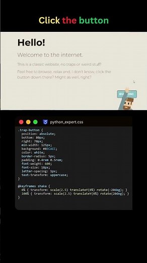 Click the Button: Fun CSS Shake Animation in 15 Seconds!#coding #programming #button #click #trend