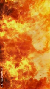 Vertical Fire Abstract Blaze Background 4K Loop features flames blazing from multiple directions across each other to create an abstract fire background in a vertical ratio Loop, not a.i.