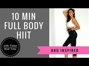 BBG Inspired Full Body HIIT Workout | No Equipment | with Timer