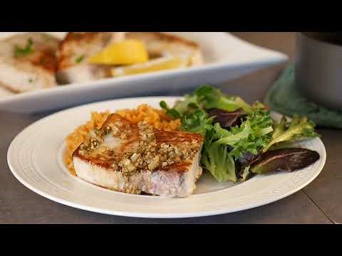 Lemon Garlic Swordfish Recipe Video