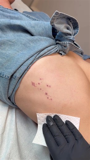 A Pisces constellation tattoo for Natalie ♡ Done at @SY•ZY•GY Precision Tattooing in Scottsdale, AZ #tattoo #tattooartist #finelinetattoo #tattooideas #tattooplacement