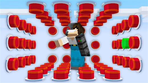 Minecraft, but it's 100 mystery buttons