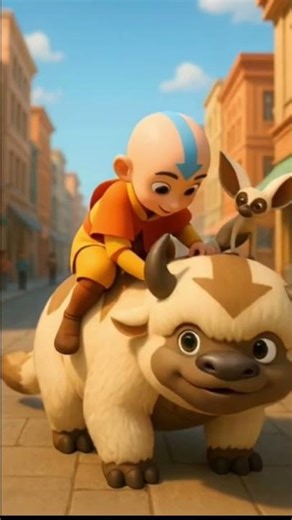 avatar aang fly with appa