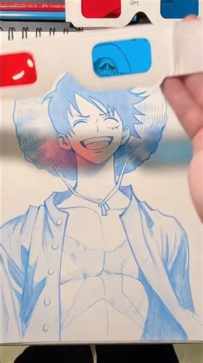 One Piece in 3D Glasses Style Mind-Blowing Anime Art!