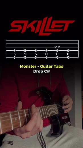 Monster Skillet - Guitar Tabs #monster #skillet #guitartok #cover #guitartutorial