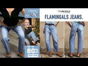 【Flamingals】Wash Stitch Detail Mid Rise Barrel Leg Crop Jeans Without Belt#womenjeans #jeansfashion
