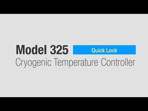 Model 325 Cryogenic Temperature Controller: Quick Look