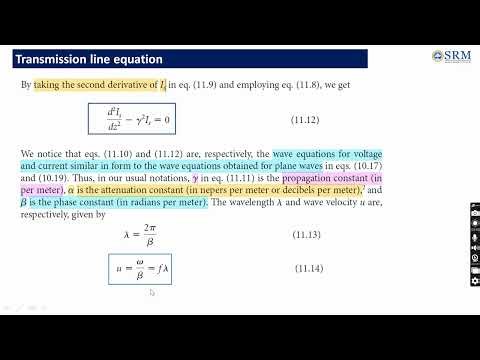 21ECC205T EMTI M4 S2 Transmission line equation