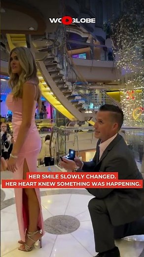 The girlfriend reacts with pure emotion to a surprise proposal | WooGlobe