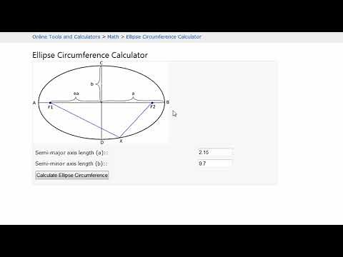 Kako naći obim elipse - Formula za obim elipse