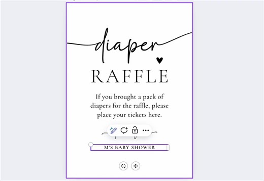 Diaper Raffle Baby Shower Sign, Baby Shower Diaper Raffle Game, Minimalist Baby Shower Sign, Canva Template, Printable Sign - Etsy