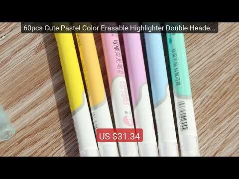 60pcs Cute Pastel Color Erasable Highlighter Double Headed Ma... — Amazing Value 2026 | Must Have!