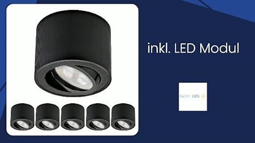 LED Aufbauspots 230V 5W warmweiß Deckenstrahler inkl. Module