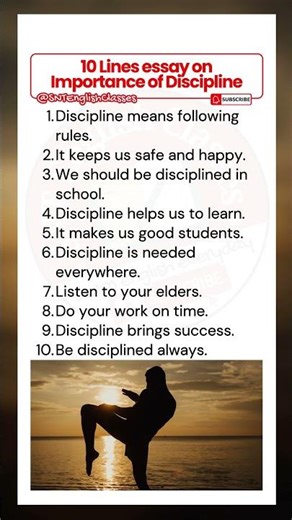 10 Lines Essay on Discipline | Importance of Discipline Essay | Discipline Essay for Students