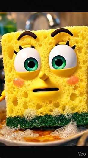 الإسفنجة تتكلم… وتكشف الحقيقة 😱🧽