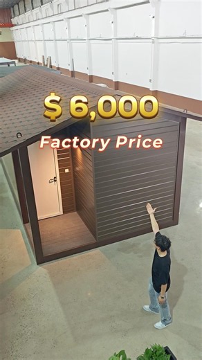 $6,000 factory price for this prefab cabin #interiordesign #automobile #versatileliving #prefabhome