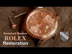 Restoration of a Smashed Rolex Watch - Most Modern Rolex in Rose Gold Restored