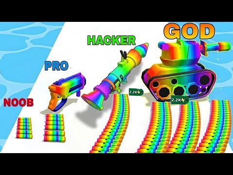 Amazing Gameplay 😍|NOOB VS PRO VS HACKER VS GOD in Bullet Stack .Part6