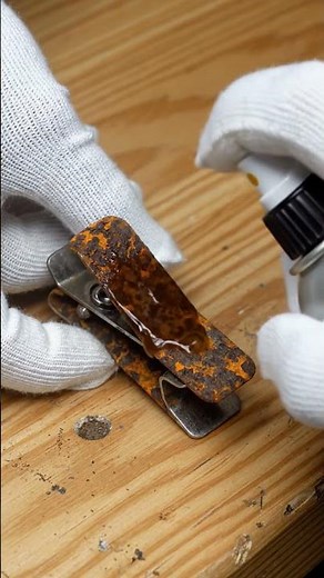 Rust Removal Spray on Old Nail Clipper Partial Cleaning #Shorts