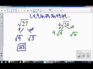 Simplifying square roots without variables