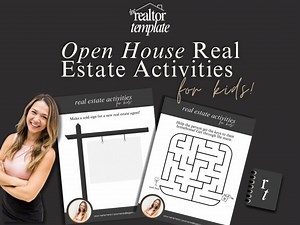 11 Open House Kids Activities for Real Estate Agents | Editable House Coloring Page | Realtor Marketing | Realtor Open House | Real Estate - Etsy