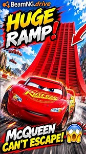 Lightning McQueen vs HUGE Red Ramp! 😱🔥 | BeamNG.drive