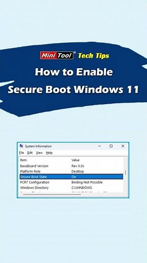 How to Enable Secure Boot for Windows 11 #windowstips #secureboot