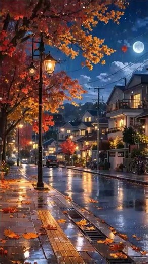 The Most Relaxing Autumn Night You'll See🍁#shorts #relax