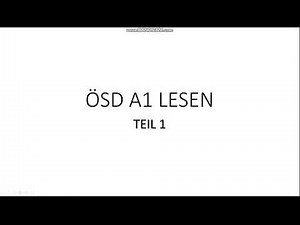 ÖSD A1 - LESEN TEIL 1