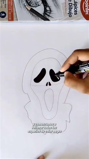 Dibujo de miedo 👻 muy fácil #dibujo #tutorial #terror