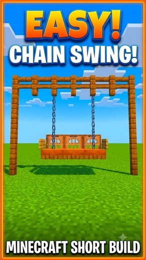 How to Build an Easy Swing in Minecraft Bedrock Edition 🔥#shorts #minecraft #build