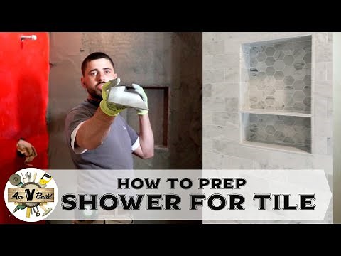 HOW TO PREP SHOWER FOR TILE || FLOATING SHOWER WALLS AND CURB