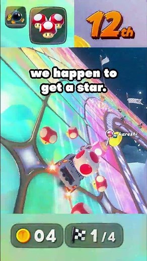 Winning on Mario Kart World's RAINBOW ROAD!