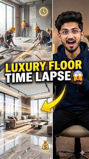 Luxury Floor Time Lapse Video Kaise Banaye 😱#shorts#tech #viral #trending #ai