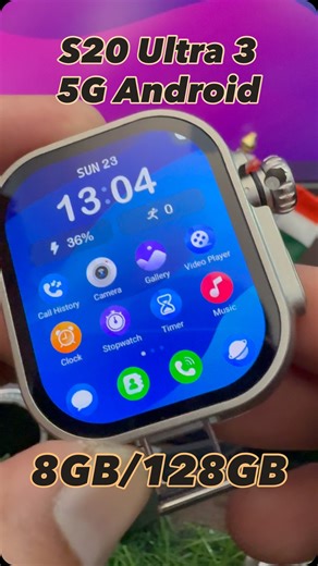 MobileZon on Instagram: "S20 Ultra 3 5G Android Crown 190 Degree Rotating Camera Smartwatch 2025 Touch Sensor Scrolling Button 😍 4G /5G Sim Supported | HD Camera | 8GB/128GB Buy Link 🔗 in Bio. Shop Now! #smartwatch #smartwatches #smartwatchesindia #androidwatch #androidwear #buynow #shopnow #shopnowonline #instagood #instalike #reels #reelsvideo #reelsinstagram #reelsviral #mobilezon #s20ultra #5g #s21ultra #paytm #googlepay #phonepe #india #mobilezon"