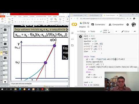 Curso Cálculo Numérico - Modulo 02 - Aula 26 - Método da Secante para zero de funções em Python