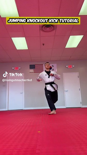 Jumping Knockout Kick Tutorial #taekwondo #tkd #karate #martialarts #knockout #tutorial