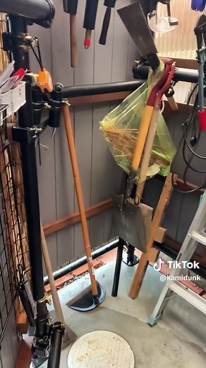 単管パイプDIY: ウッドツイストパイプガレージの製作方法