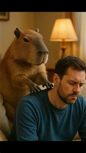 Capybara Massage Master—Takes the Job Very Seriously