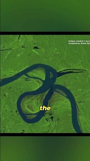 The formation of an Oxbow lake😲#curiosity #shorts