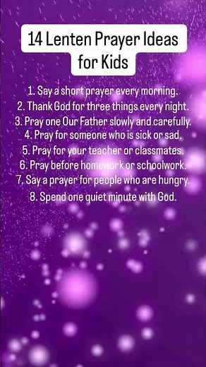 Lenten Prayer Ideas for Kids