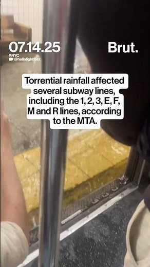 NYC subway floods and traps commuters.