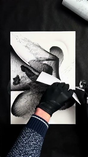 Ma technique peinture abstraite calligraphie #abstractpainting #peintureabstraite #art