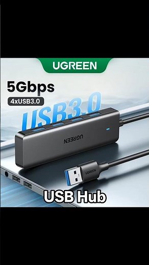 UGREEN USB 3.0 Hub 4 Ports Splitter Ultra-Slim USB Expander for Mouse Keyboard Flash Drive Printer