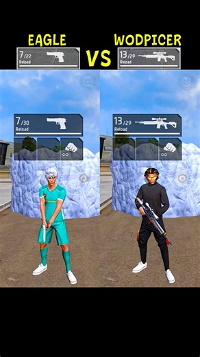 Eagle vs Woodpecker 😱 Ultimate Damage Test in Free Fire! 🔥 #freefire #trendingshorts